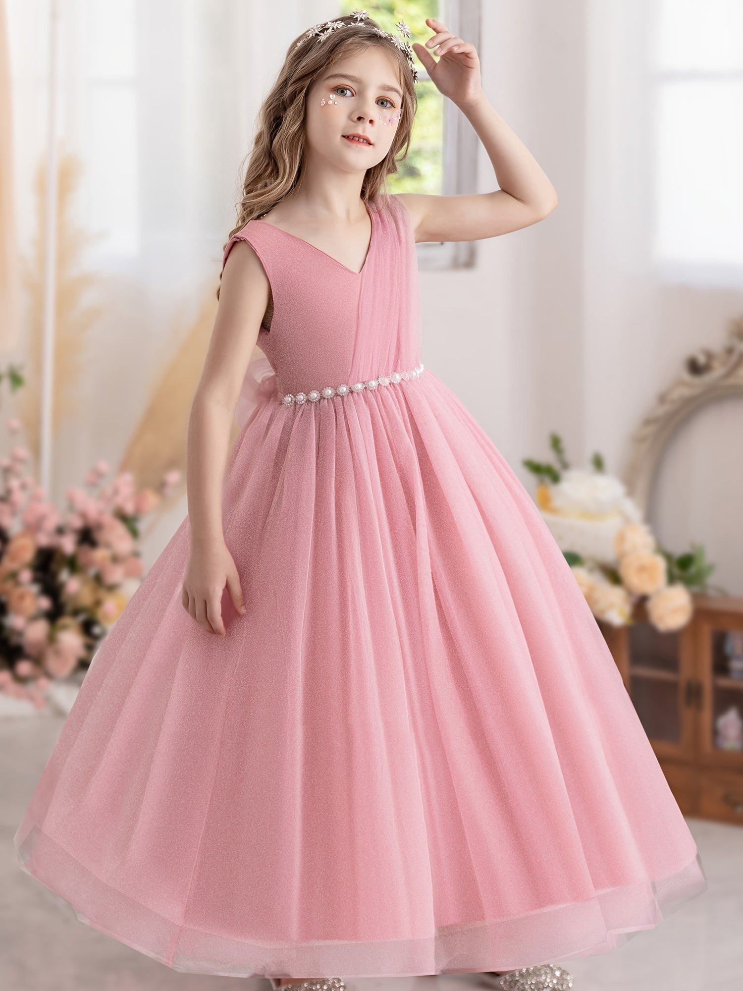 Vestido Formal Blanco para Niña: Ideal para Eventos Especiales