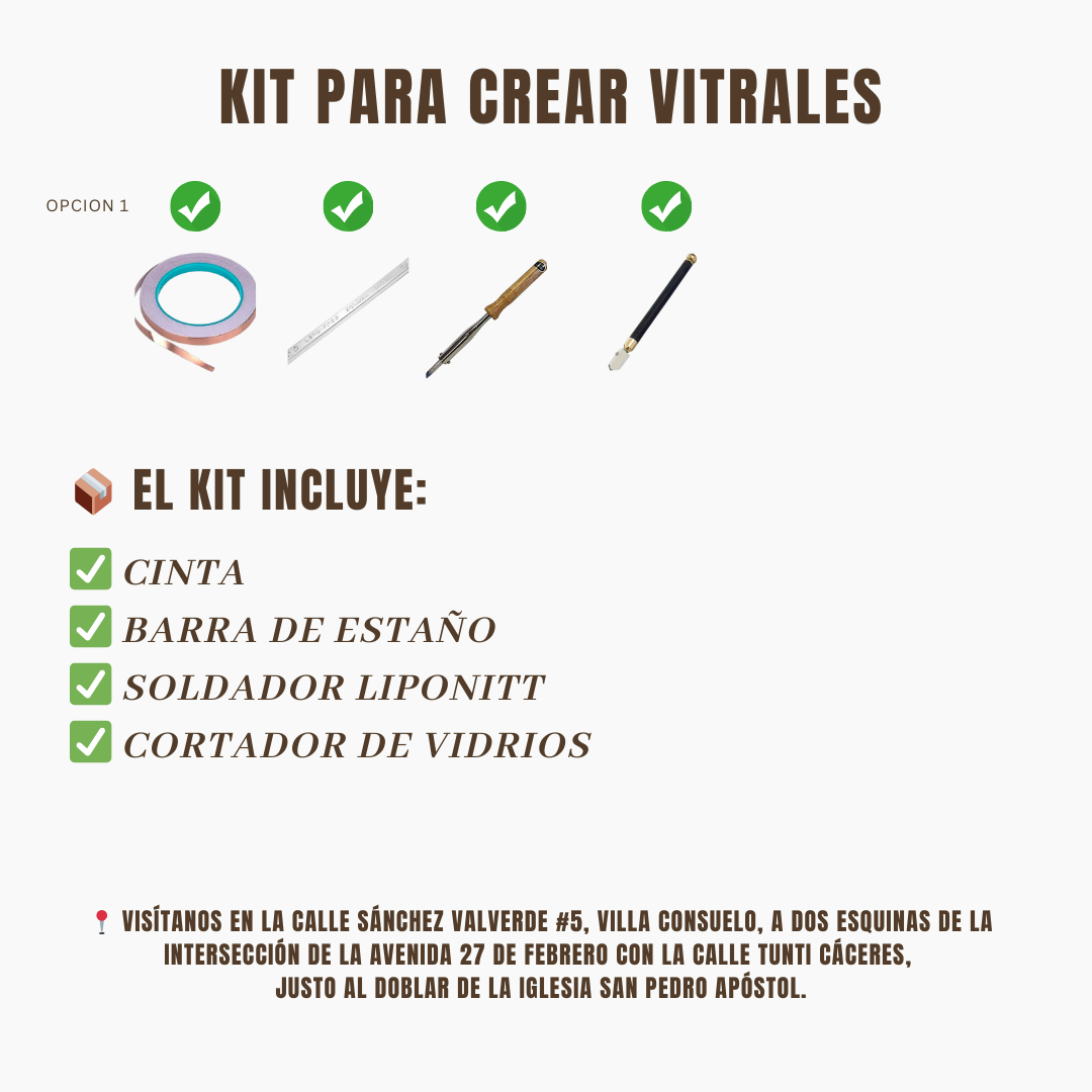 Kit para fabricar vitrales 1