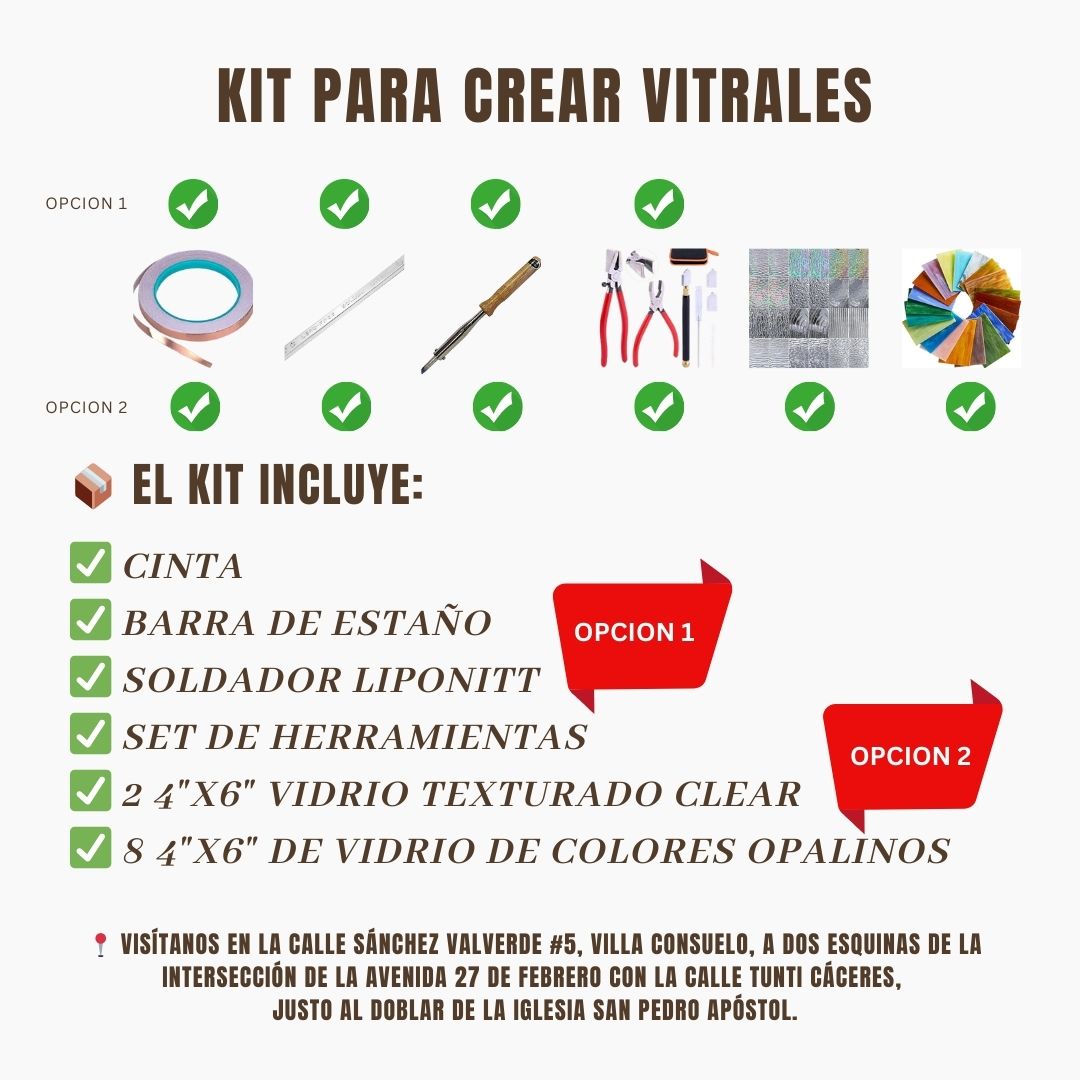 Kit para fabricar vitrales