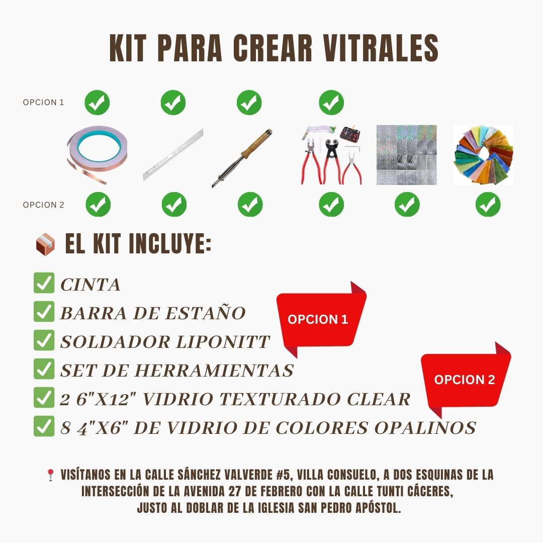 Materiales y herramientas para hacer vitrales