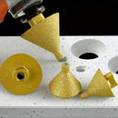 38mm-50mm Premium Diamond Drill Bit - Beveling & Countersinking for Granite, Marble, Tile with Pre-Drilled Holes