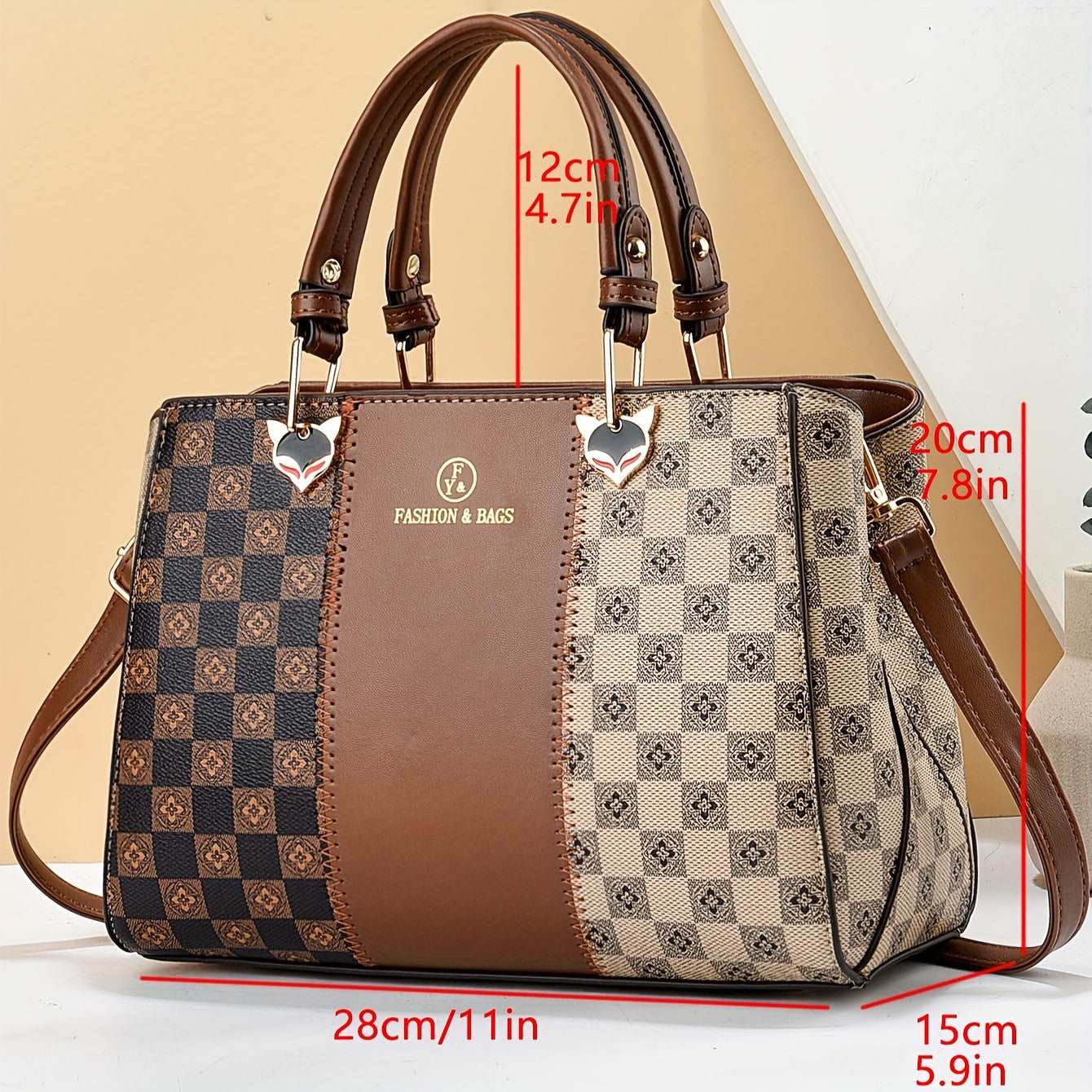 Bolso De Mano Versátil Simple, Bolso De Gran Capacidad Con Bloqueo De Color A La Moda, Bolso De Hombro Para Mujer Al Aire Libre
