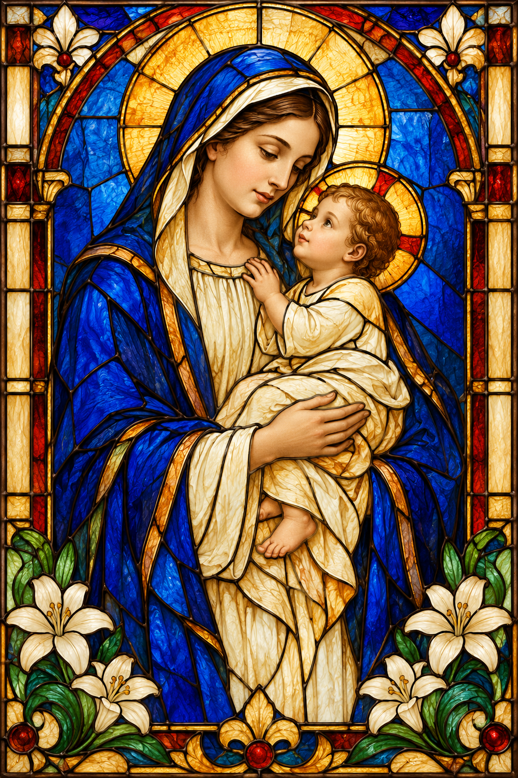 REL-004 Virgen María con el Niño