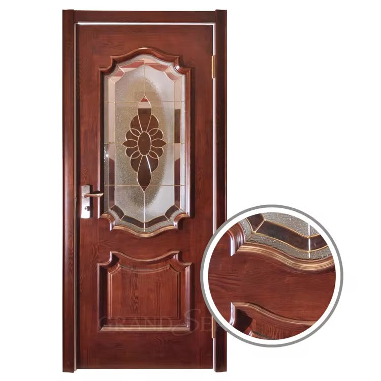 Vitral Decorativo para Puertas - Diseño Geométrico Elegante