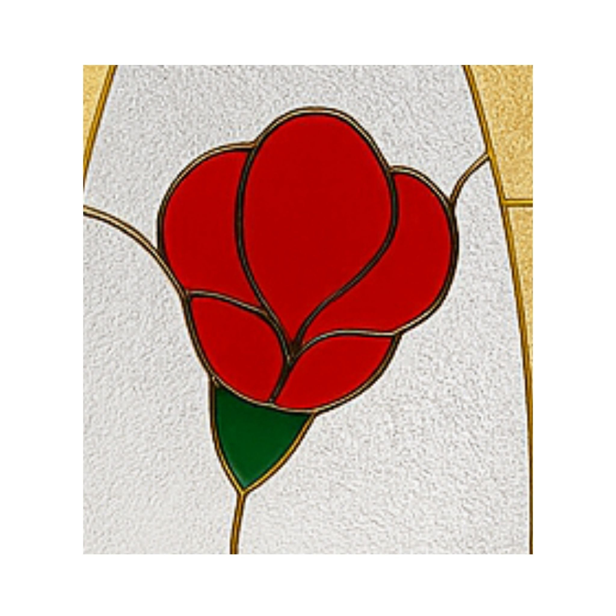 Vitral de Rosa Roja para Puerta | Tienda y Galería de Vitrales ArteFusion Creativa Santo Domingo