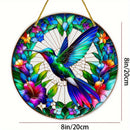 Colibrí de Vitral - Adorno Colgante de 8'' para Ventanas y Jardines