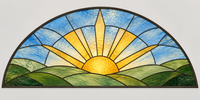 Referencia ARC-004: vitral para arcos sobre puertas