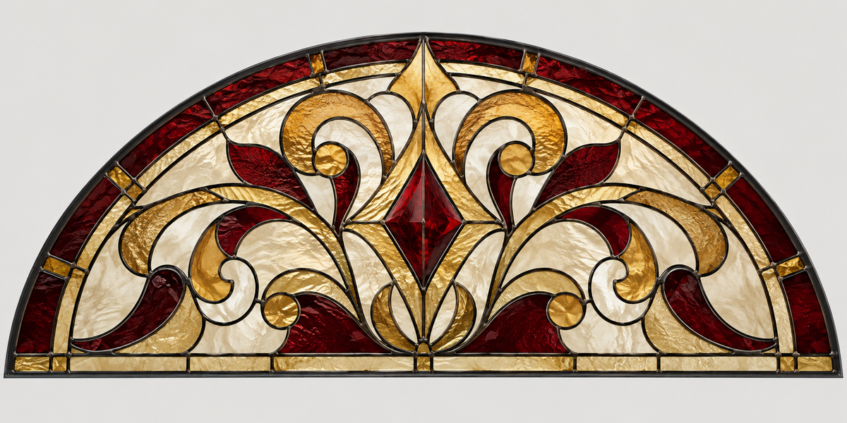 Referencia ARC-005: vitral para arcos sobre puertas