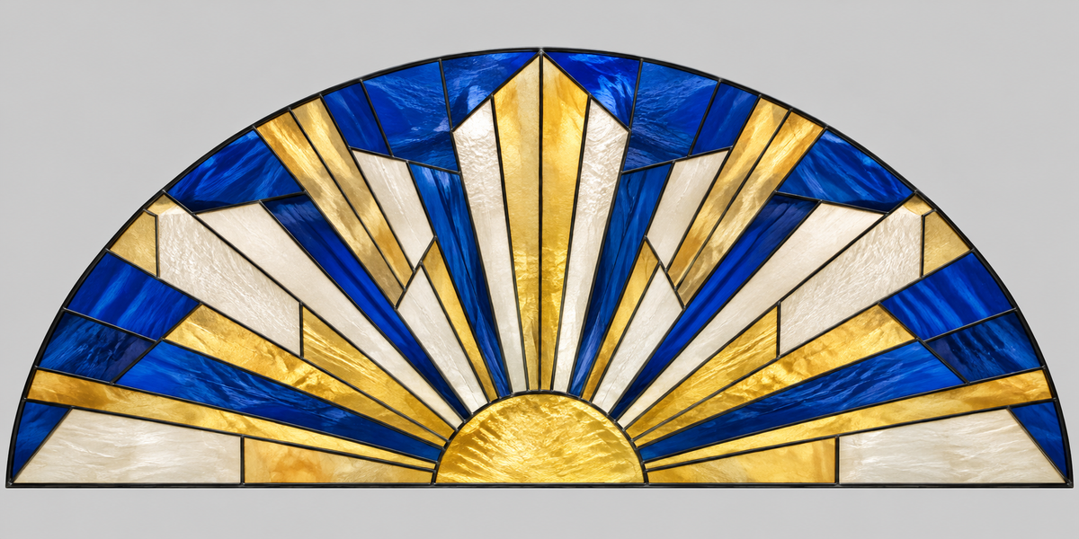 Referencia ARC-008: vitral para arcos sobre puertas