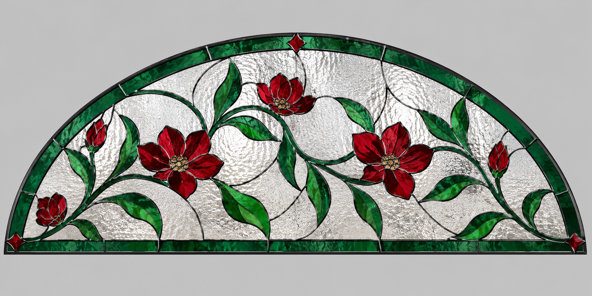 Referencia ARC-009: vitral para arcos sobre puertas