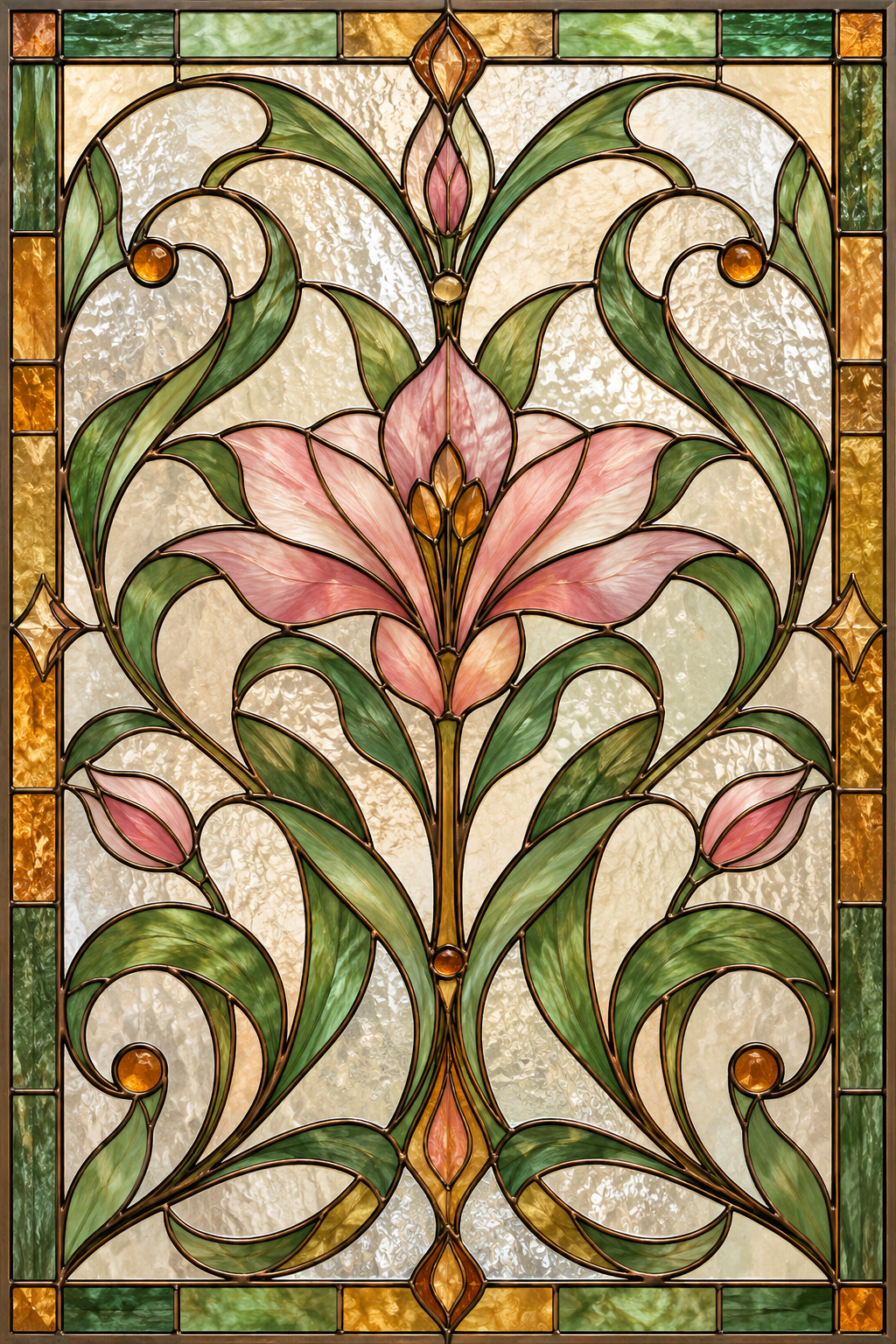 Referencia CLA-001: vitral clásicos y ornamentales