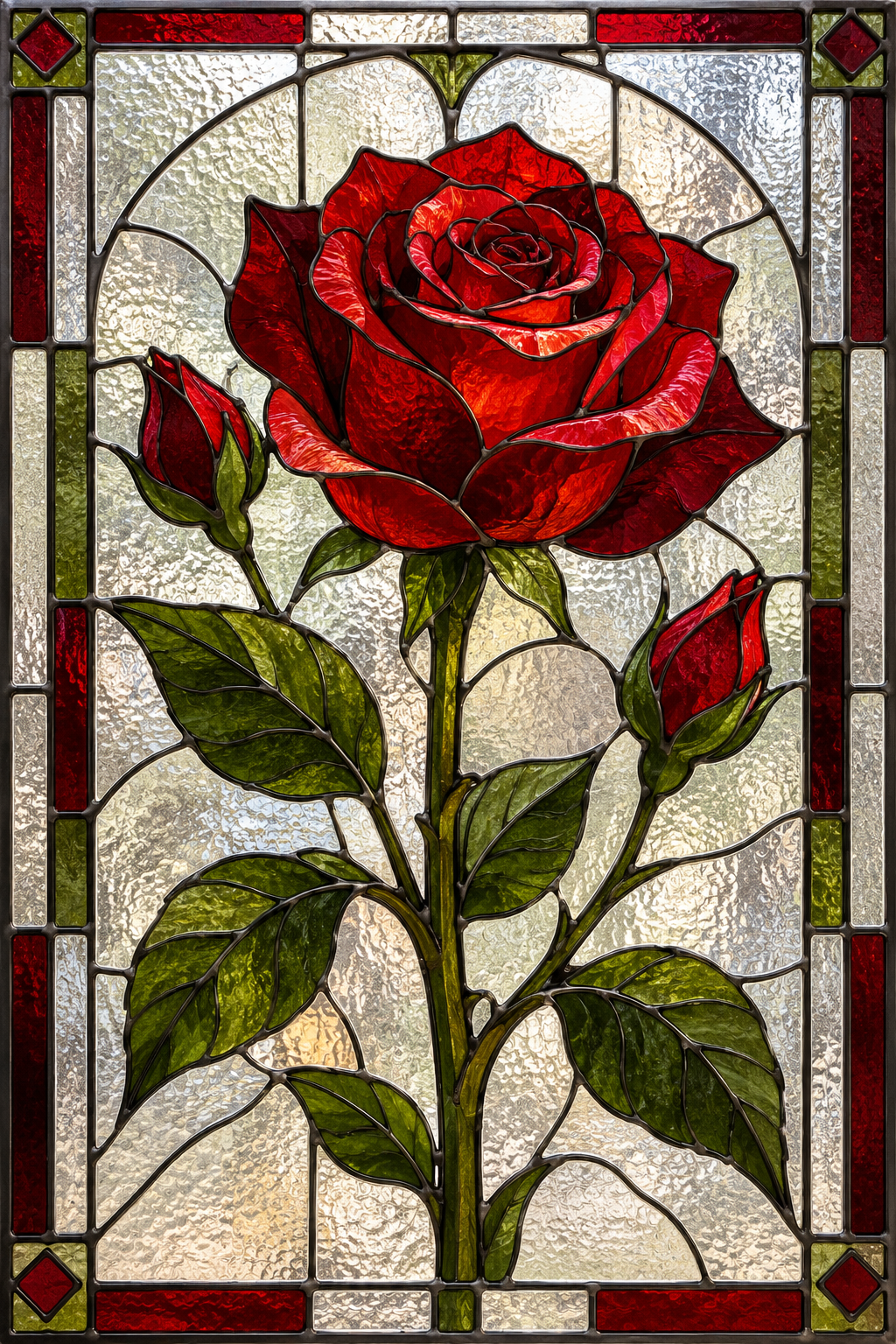 Referencia FLR-002: vitral florales y de naturaleza