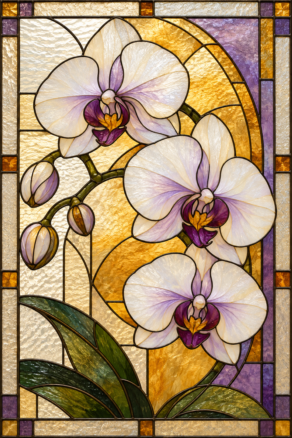 Referencia FLR-003: vitral florales y de naturaleza