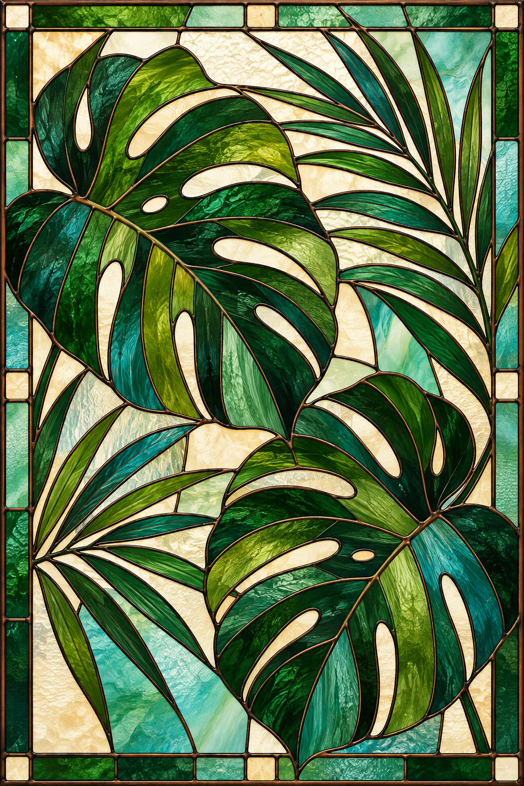 Referencia FLR-006: vitral florales y de naturaleza