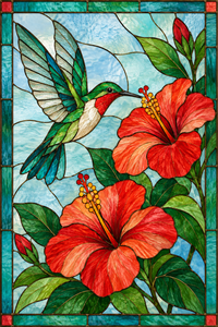 Referencia FLR-007: vitral florales y de naturaleza