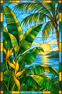 Referencia FLR-008: vitral florales y de naturaleza