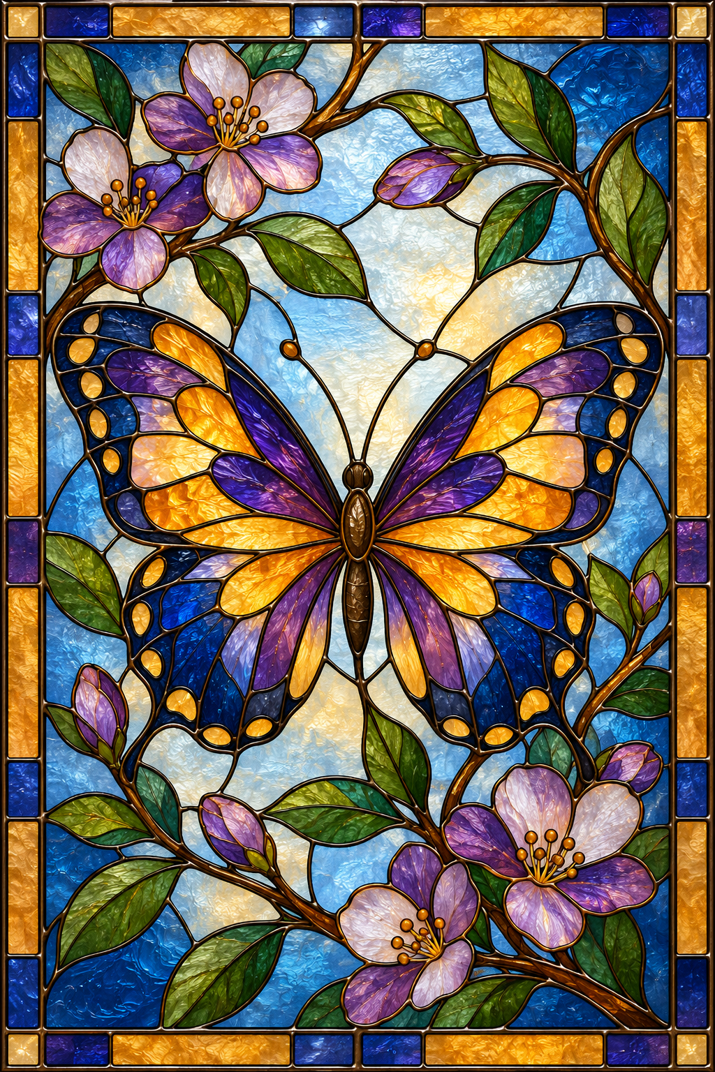 Referencia FLR-010: vitral florales y de naturaleza