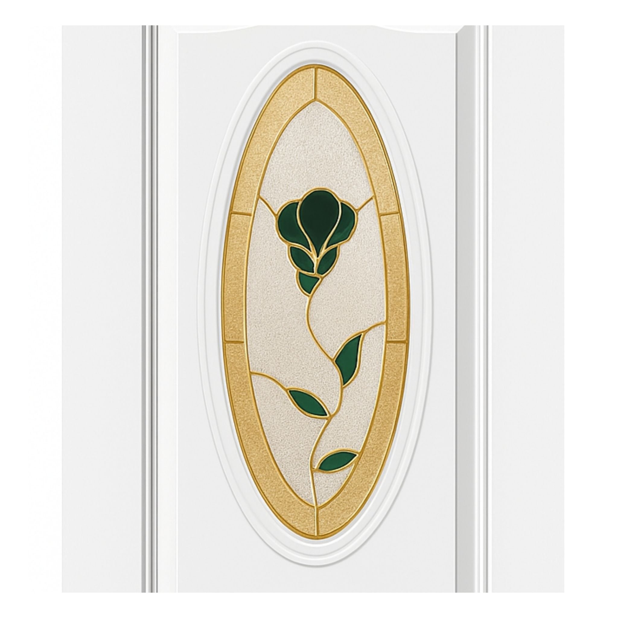 Vitral Rosa Verde para Puerta | Fabricación de Vitrales ArteFusion Creativa Santo Domingo