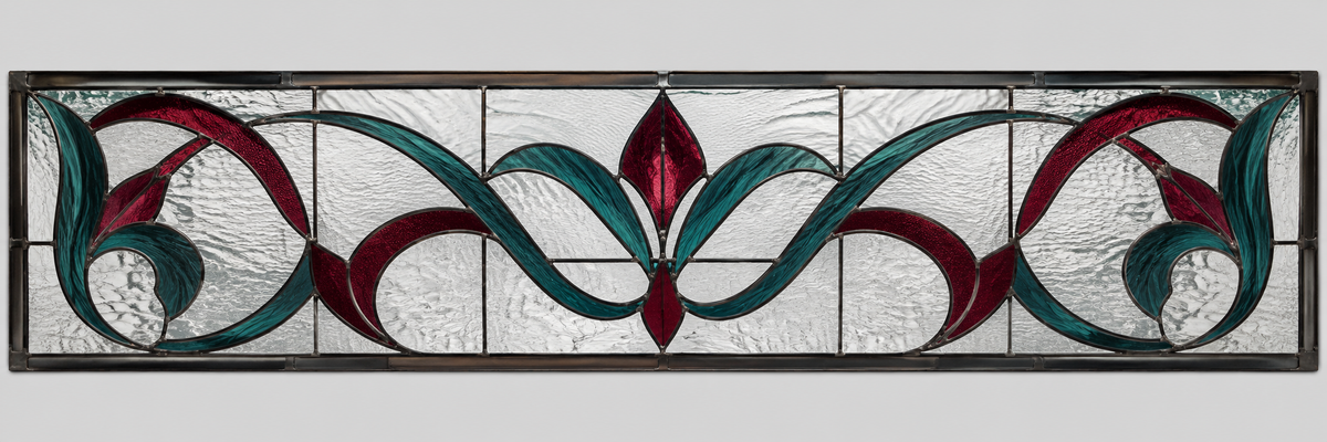 Referencia TRG-007: vitral para tragaluces horizontales sobre puertas
