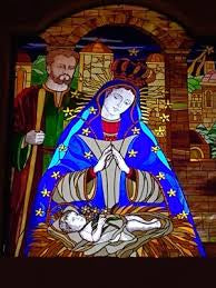 Vitral de la Virgen de la Altagracia – Natividad de Jesús y la Sagrada Familia