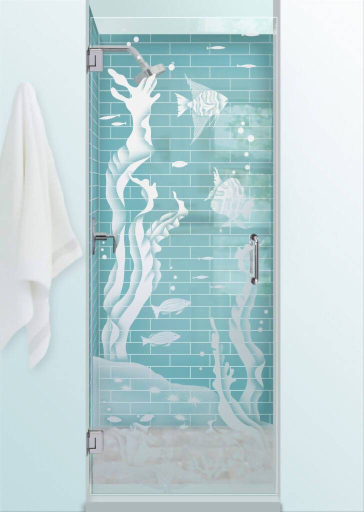 Mampara con diseño de peces: ¡Dale un toque acuático a tu hogar con nuestros peces nadando en tu pared!