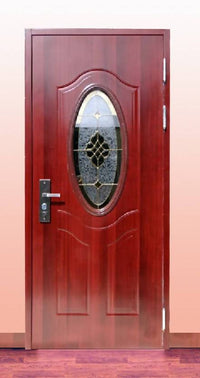 Puertas Polimetálicas con Vitral Ovalado 10 ½  x 26 ⅛  Para Uso Exterior e Interior - VillaCon Online