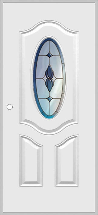 Puertas Polimetálicas con Vitral Ovalalado 10 ½ x 26 ⅛ Para Uso Exterior e Interior - VillaCon Online